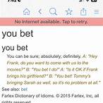 you bet meaning in english